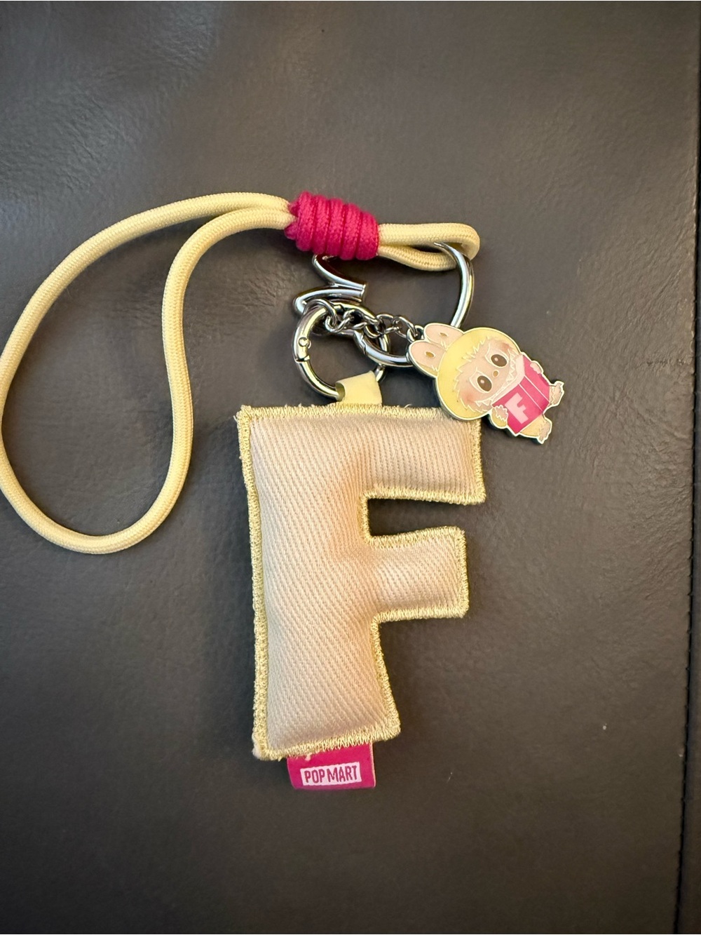 Popmart Labubu PIN For Love F' Letter Pendant